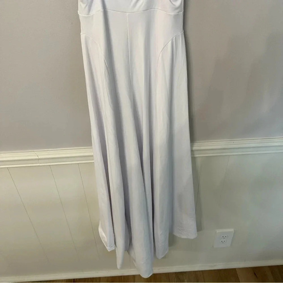 NWT Susana Monaco Spaghetti Strap Cut Out Back Hi Low Maxi Dress in Sugar Sz XS - Picture 8 of 9